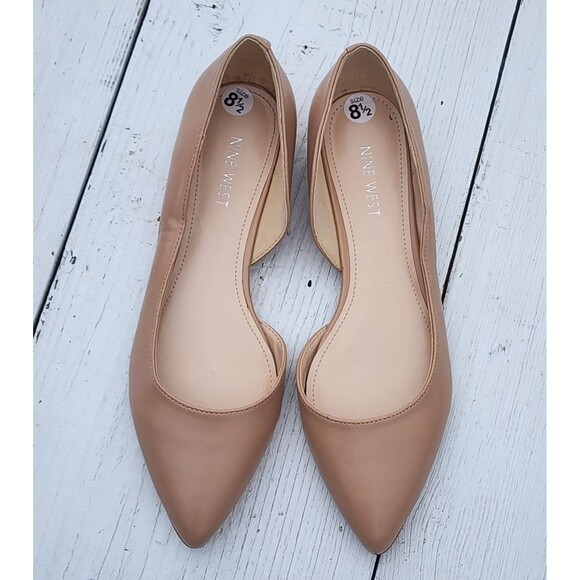 Nine West Women's Saige d'Orsay Pointy Toe Slip On Flats Sz US 8.5 EU 39 - Picture 8 of 10